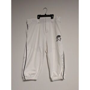 Alleson Athletic Mens White Spartan Logo Baseball Pants Knickers Large 655PKB‎
